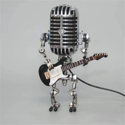 Table Lamp with Industrial Robot Guitar Design
