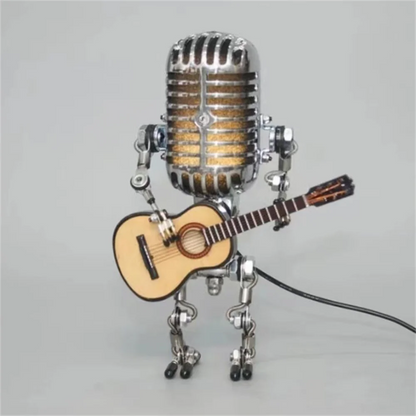 Table Lamp with Industrial Robot Guitar Design