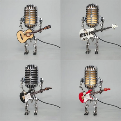 Table Lamp with Industrial Robot Guitar Design