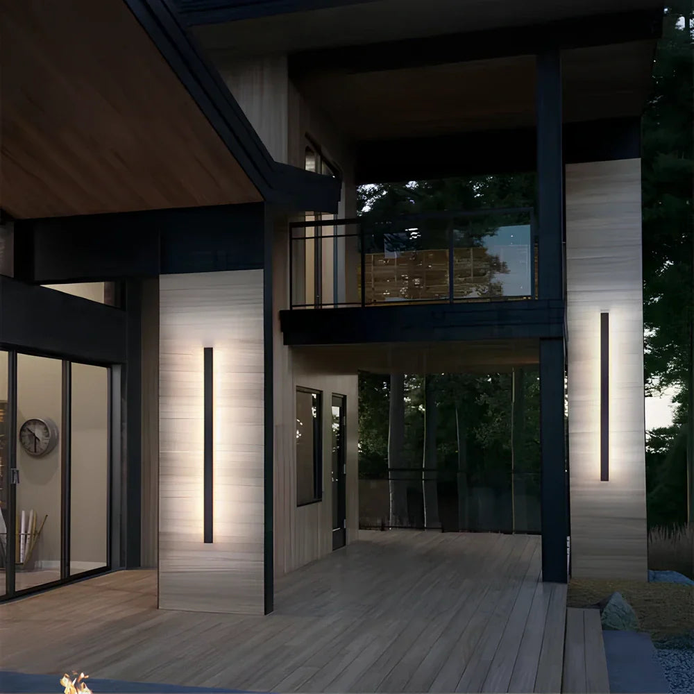 Outdoor Wall Light Black Aluminium LED Fixture