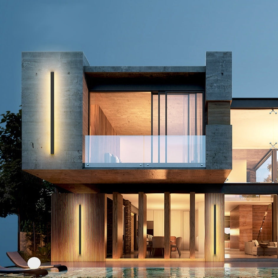 Outdoor Wall Light Black Aluminium LED Fixture