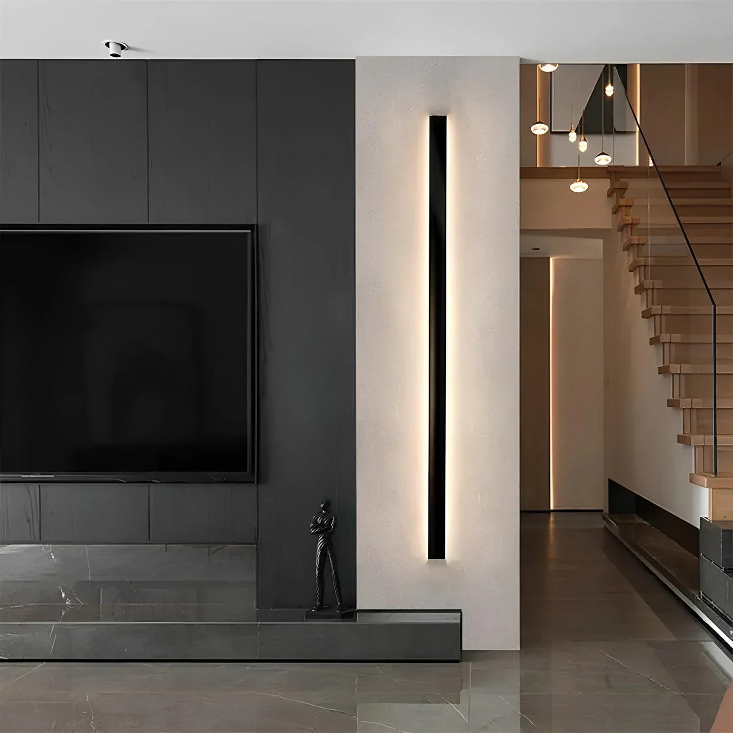 Outdoor Wall Light Black Aluminium LED Fixture